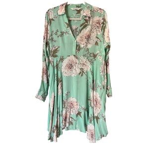 Davi & Dani collared tunic blouse with pockets size M